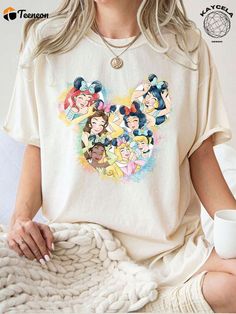 Magical Disney Princess Castle Shirt: Perfect for Disney Vacation & Girls Trip with Belle and Cinderella - Disney Watercolor Tee for Ultimate Disney Experience! Princess Shirts For Disney, Disney Character Shirts, Minion Cakes, Disney Watercolor, Disney Princess Castle, Disney Trip Outfits, Disney Outfits Women, Disney Princess Shirts, Disney Princess Outfits