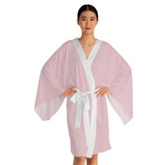 A cozy and stylish long sleeve pink kimono robe, perfect for lounging at home or dressing up for a party. The flowing bell sleeves and figure-flattering shape provide a smooth and versatile feel. Ideal for those who enjoy comfort and fashion. Great for holidays, spa days, and relaxing evenings at home. Product features - Kimono cut with belt - Made of 100% polyester - Multifunctional use as kimono or dress - Careful washing advice provided - Lightweight and smooth fabric Care instructions - Do n Mexican Coquette, Eat Piercing, Jellyfish Cut, Snowboarding Hairstyles, Casual Dinner Outfit Winter, Coquette Aestethic, Dinner Outfit Winter, Winter Coquette, Martens Outfit