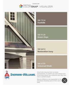 the color scheme for shelvingn williams's siding and guttering system