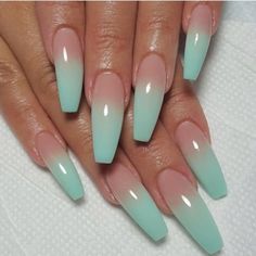 Ombre Nail Art Designs, Unghie Sfumate, New Nail Designs, Ombre Nail Designs, Nail Art Ombre, Best Acrylic Nails, Long Acrylic Nails, Gorgeous Nails