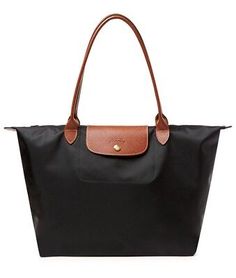 Top Rated NWT LONGCHAMP Le Pliage Large Foldable Nylon Shoulder Tote BLACK $155 AUTHENTIC, Women's Bags & Handbags Long Champ Bag, Longchamp Le Pliage Large, Longchamp Tote, Luxury Bags Collection, Longchamp Bags, Kate Spade Purse, Strap Tops, Shoulder Tote Bag, Black Bag