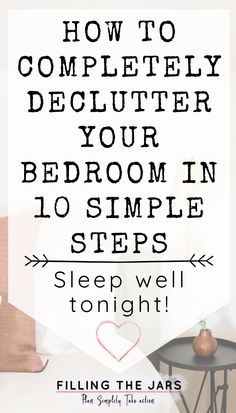 Here’s exactly how to declutter your bedroom one step at a time so you can finally have that relaxing and restful room you need and deserve10 steps to reclaim your bedroom as YOUR SPACEIt should be a clutter-free zone and purging bedroom clutter is an absolute MUST for rest and sleepBe sure to grab the printable bedroom declutter checklist and use the decluttering tips todaydeclutterbedroom organizing declutteringchecklist Declutter Bedroom Checklist, How To Declutter Your Bedroom, Bedroom Declutter, Bedroom Checklist, Cluttered Bedroom, Declutter Bedroom, Declutter Checklist, Room Organization Bedroom, Decluttering Inspiration