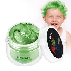 PRICES MAY VARY. 🎉Safe hairstyle wax: This Green Hair Dye Wax is made without harmful chemicals to ensure strong holding power while keeping your hair color shiny. No scalp irritation, friendly and no harm to your health, you can rest assured to use it. 🎉Instant hair coloring: Change your hair into different colors with diy hair color dyes just in seconds, that you can enjoy new color of your hair color without visit salon, while prevent your hair and scalp from salon-made damage. 🎉Easy to us Temporary Hair Color For Kids, Hair Color For Kids, Hair Wax Color, Kids Hair Color, Diy Hairstyle, Green Hair Dye, Color For Kids, Diy Hair Color, Temporary Hair Color