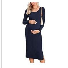 Ekouaer Women's Long Sleeve Maternity Dress Fall Casual Pregnancy Long Sleeve Maternity Dress, Maternity Dress, Fall Dresses, Maternity Dresses, Casual Fall, Women Long Sleeve, Color Blue, Womens Dresses, Long Sleeve