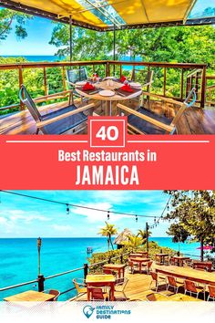 the top restaurants in jamaica with text overlaying it that reads 40 best restaurants in jamaica