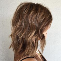 50 Gorgeous Medium-Length Shag Haircuts for All Hair Types Light Brown Hair, Shoulder Length, Wavy Hair, Medium Length, Brown Hair, Light Brown, Bangs, Hairstyles, Hair