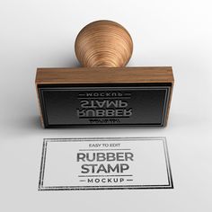 a rubber stamp with a wooden ball on it