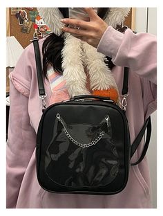 3Ways Japanese Kawaii Itabag Women PU Leather Transparent Backpack Lovely Cat Shaped Luxury Bags JK Ita Bag Purses and Handbags Bag Size: length 25cm*heigth 25cm*Width 8cm (1-2cm erros)Material: PU Leather/PVCUse:Crossbody Bags/Backpack/Shoulder Bag/Handbags and purses/Itabag/JK Bag [Update 20240809] Harajuku Style Backpack For Everyday, Everyday Harajuku Backpack Shoulder Bag, Everyday Harajuku Style Backpack Shoulder Bag, Everyday Harajuku Rectangular Backpack, Everyday Harajuku Style Rectangular Backpack, Harajuku Style Crossbody Bag For Daily Use, Harajuku Style Rectangular Backpack For Everyday Use, Harajuku Style Satchel Bag For Everyday, Harajuku Style Rectangular Travel Bag