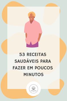 a man standing in front of a sign that says 5 receitas sauvais para fazer em poucos minutos