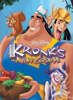 kronk's in the grove dvd cover with an image of two cartoon characters