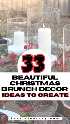 the cover of 33 beautiful christmas brunch decor ideas to create