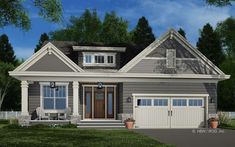 this is an artist's rendering of a two - story house