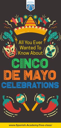 an advertisement for cinco de mayo celebrations