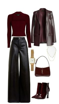 Burgundy Outfit, Chique Outfits, Classy Work Outfits, Mode Inspo, Winter Mode, Looks Chic, Mode Vintage, Mode Inspiration, Casual Style Outfits