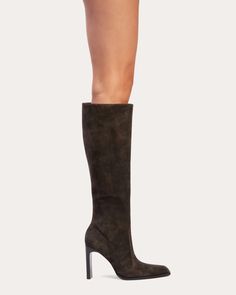 Black Suede Studio Grand 100 Textured Nubuck Knee High Boot | OLIVELA Exclusive Gowns, Large Clothes, Large Jewelry, Beauty Clothes, Boots And Sneakers, Fashion Jewelry Earrings, Nubuck Leather, Sweaters Knitwear, Knee High Boots