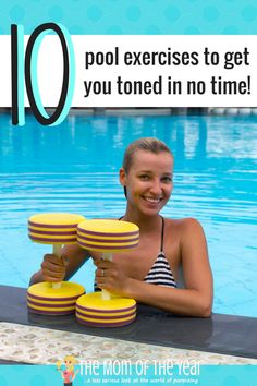 Need to tone and tighten up, but rough workouts too hard on your body? Try this total body pool workout to get fit and firm with low-impact, yet super-effective calorie-blasting exercises! I would never though about using a pool noodle for this! Pool Excercises Workouts, Water Aerobics Routine, Water Aerobics Workout, Water Aerobic Exercises, Swimming Pool Exercises, Pool Exercises, Exercise Pool, Aquatic Exercises, Aqua Fitness