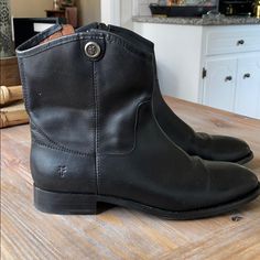 These Are Great Shoes. Worn Once, Too Small For Me. Originally $300 No Scuffs Nothing, In Perfect Condition! Frye Shoes, Shoes Heels Boots, Low Cut, Shoes Women Heels, Black Boots, Heeled Boots, Shoes Heels, Women Shoes, Boots