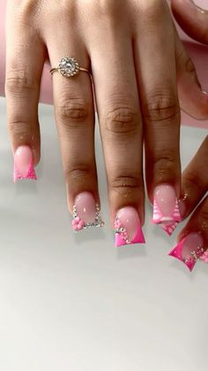 Summer Nail Ideas Black Women, Summer Nail Ideas Black, Nail Ideas Black Women, Nail Ideas Black, Pink French Tips, Summer Nail Ideas, Acrylic Toe Nails, Hard Nails, Duck Nails