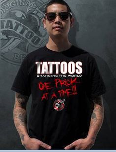 New tshirts online now Go checkout our new website www.Originaltattoobrand.com #originaltattoobrand Original Tattoos, New Website, Change The World, Tshirts Online, First World, Cool Shirts, Love This, Mens Graphic Tshirt, Tattoos