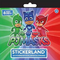 the pj masks stickerland has three different characters