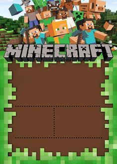 an image of a poster with minecraft characters on it