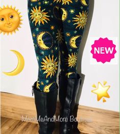 Womens and Girls Leggings/Pants Only at MomMeAndMore.com Celestial Leggings, Star Celestial, Squat Proof Leggings, Usa Girls, Mom And Me, Star Leggings, Footless Tights, Matching Mom, Buttery Soft Leggings