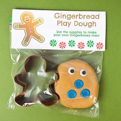 a gingerbread play dough in the packaging