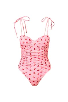 Extra sweet in the Sorella One Piece. This must-have one-piece is extra playful, featuring our new, cherry print. The swimsuit includes underwire for an easy and flattering fit, and self tie thin spaghetti straps. Island Fits, Cutesy Clothes, Beach Episode, Designer Swimsuit, Golden Poppy, Swimsuits Outfits, Bow Print, Swimsuit Sale, Swimwear Trends