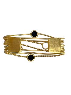 Stylish and refined, Bal golden wrist cuff which translates for Power, is perfect for occasion wear and every day luxury. Dipped in gold, the design features a delicate design studded with Black Obsidian. Two rows of ivory Pearls around the circumference conclude the design. This bangle is a treat to watch and own! Handbag Repair, Delicate Design, Ivory Pearl, Wrist Cuffs, Black Obsidian, Gold Plated Earrings, Indian Jewelry, Occasion Wear, Blending