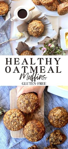 healthy oatmeal muffins on a white plate