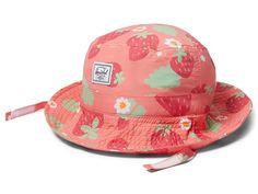 Herschel Supply Co. Kids Beach UV Bucket Hat 2 - 4 Years (Toddler) - Traditional Hats : Shell Pink Sweet Strawberries : Make outdooring fun and sun-safe for your kiddo by opting for the Herschel Supply Co. Kids Beach UV Bucket Hat 2 &amp,#8722, 4 Years. Featuring an allover print design, the hat offers UPF 50+ sun protection and has detachable hook-and-loop chin strap for an ideal fit. Unstructured low crown. 100% nylon. Hand wash only. Imported. Shell Pink, Kids Beach, Beach Kids, Herschel Supply Co, Herschel Supply, Herschel, Upf 50, Strawberries, Sun Protection