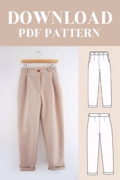 an image of the pattern for pants with pockets