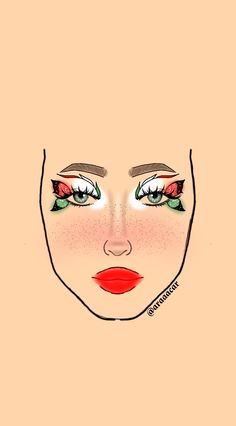 Makeup Sketch, Mexican Makeup, Makeup Drawing, Eye Makeup Tutorial, Eyeshadow Makeup, Halloween Art