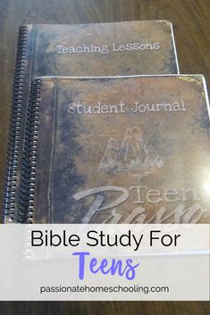 bible study for teens with text overlay that reads, teaching lessons student journal bible study for teens