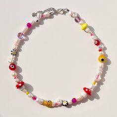 Pulseras Kandi, Beaded Pearl Necklace, Seed Necklace, Earrings Beads, Looks Pinterest, Design Bracelet