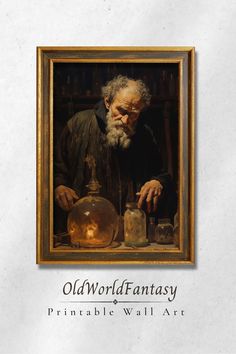 Title: Alchemist Professor. Theme:Magic/Sourcery . INSTANT DOWNLOAD// This order includes 5 Ultra High-Resolution print-ready file(300 dpi) corresponding to different aspect ratios, suitable for scaling them to most standard frames. RATIOS--> 2:3, 3:4, 4:5, 11X14, ISO-REMINDER NOTE- This is a Digital product, No physical product will be shipped, frame is not included. This purchase is for PERSONAL USE ONLY. #oldworldfantasy #magicschool  #vintagegallerywall #famouswizards #fantasyroomdecor #art Hogwarts Room, Wall Art School, School Of Witchcraft, Wal Art, Harry Potter Theme Party, Fantasy Wall Art, Fantasy Decor