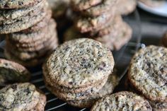 chocolate chip cookies cooling on the grill