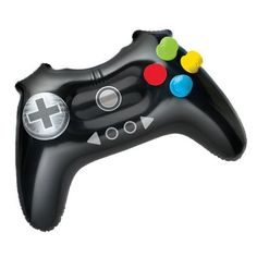 an inflatable video game controller with buttons on it's side is shown