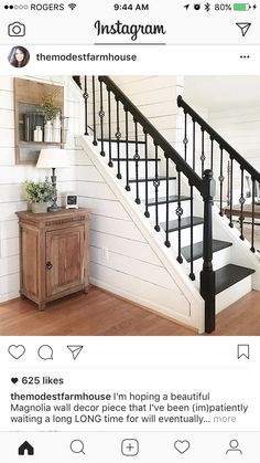 an instagram page with the words instagram on it, and a photo of a staircase