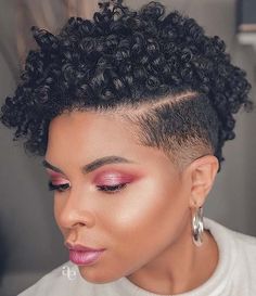 One Side Shaved Hairstyles, Short Black Haircuts, Natural Hair Haircuts, Short Natural Haircuts, Black Women Short Hairstyles, Short Shaved Hairstyles, Natural Curly Hair Cuts, Shaved Side Hairstyles, Chocolate Brown Hair Color