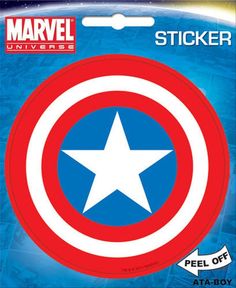 the captain's shield sticker is shown in red, white and blue