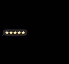 five gold stars on a black background