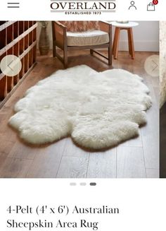 Transform your living space with this luxurious 4-Pelt (4'x 6') Australian Sheepskin Area Rug. Crafted from premium-quality sheepskin, this rug boasts a plush texture and natural warmth that will enhance any room in your home. Whether you're looking to add a cozy touch to your bedroom or elevate your living room décor, this area rug is the perfect choice. With its soft and durable material, this rug is suitable for high-traffic areas and is sure to last for years to come. Its versatile design and neutral color make it easy to incorporate into any existing décor. Add a touch of elegance and comfort to your home with this Australian Sheepskin Area Rug. Alpaca Rug, Sheep Rug, Faux Fur Rug, Fur Rug, Plush Rug, Sheepskin Rug, Baby Registry, Neutral Color, Make It Easy