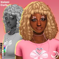 XOLANI CURLS BY IMVIKAI | Patreon Natural Protective Styles, Sims Stories, Mod Hair, Sims 4 Family, Sims 4 Teen, Sims 4 Characters, Sims 4 Cc Packs, Afro Puff