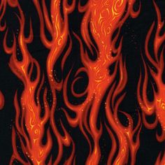 an orange and red fire pattern on a black background