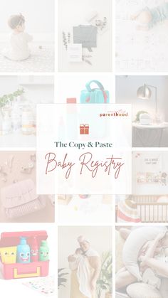 the copy & pastee baby nursery is featured in this postcard photo collage