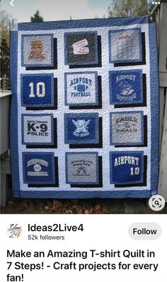 the quilt is made to look like it has many different patches on it, and there are