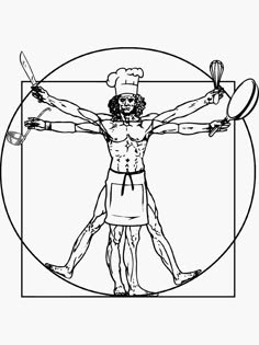 the vitruon man is depicted in this coloring page