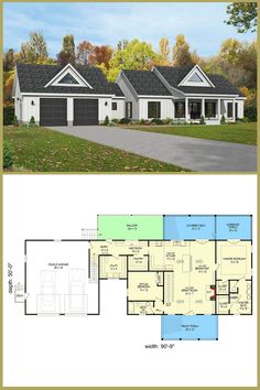 This 3-bedroom, 1-story modern farmhouse ranch features a spacious bonus room and a walkout basement, perfect for extra living space or storage. Enjoy the charm of farmhouse design with modern touches in every corner. Ideal for families looking for comfort and style in a functional layout!