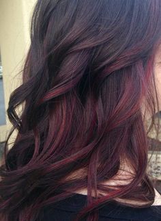 Purple maroon dyed hair Maroon Dyed Hair, Pink And Burgundy Hair, Dyed Hair Purple, Hair Dyed, Pink And Burgundy, Dyed Red Hair